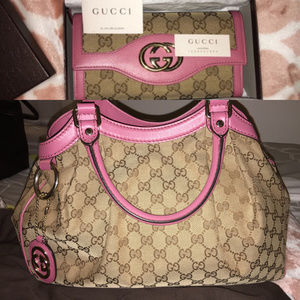 GUCICI SUKEY MEDIUM TOTE & MATCHING WALLET